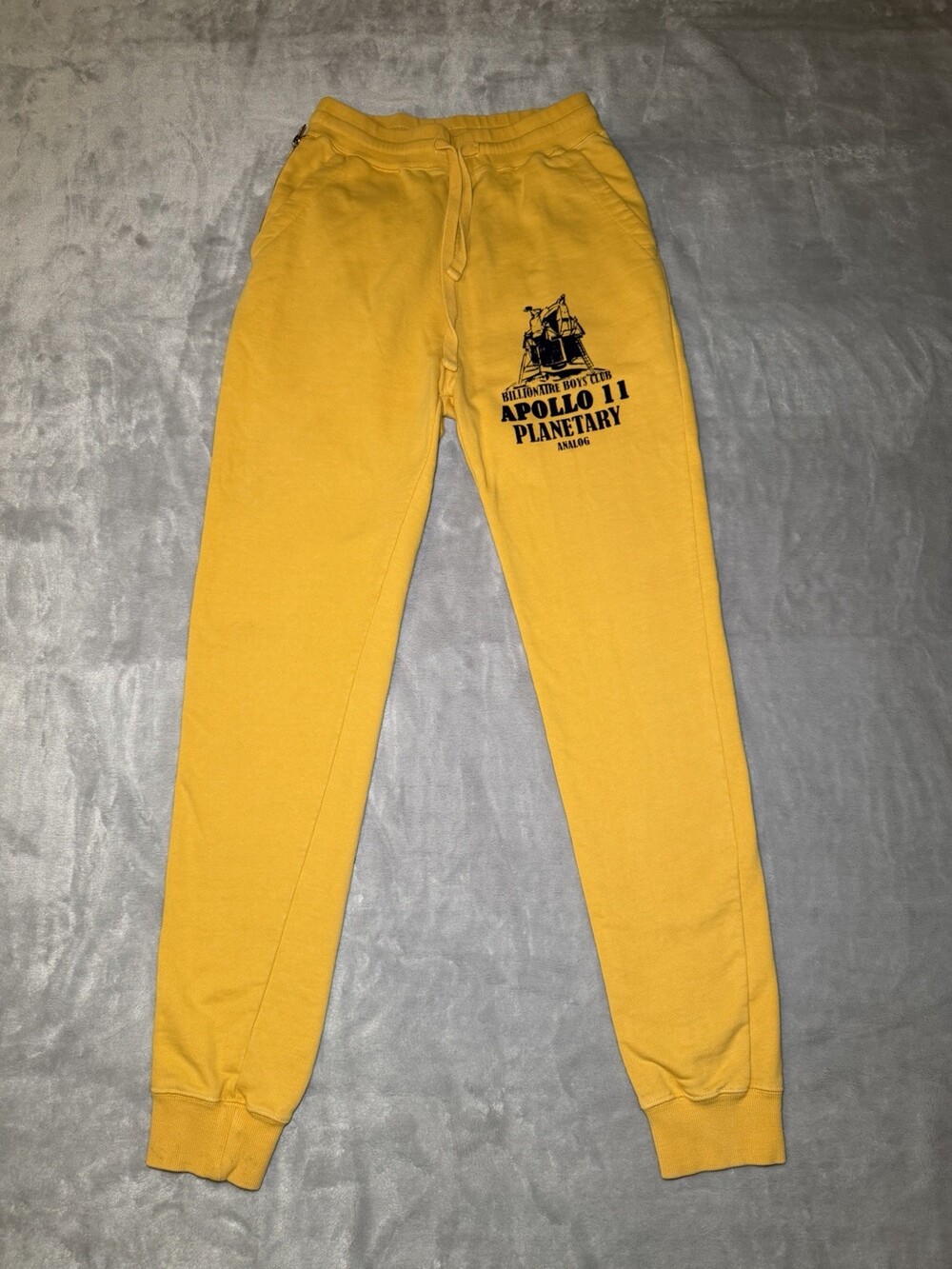 Billionaire Boys Club Sweatpants Youth/Womens Small Yellow Apollo 11 Relaxed Fit
